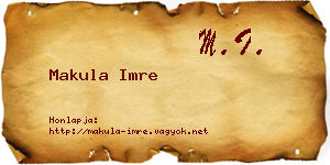 Makula Imre névjegykártya