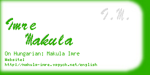 imre makula business card